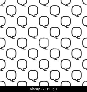 seamless pattern of text frames background. Chat bubble. Stock vector illustration isolated on white background Stock Vector