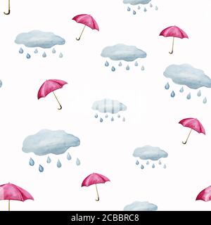 Beautiful card with various patterns, painted with watercolor Stock Photo