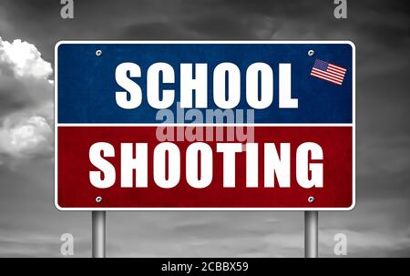 School Shooting in United States of America Stock Photo