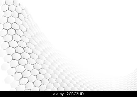 Hexagonal abstract backround with copyspace. Vector illustration Stock Vector