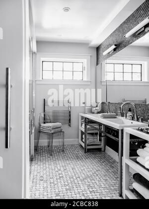 Contemporary Bath Design Stock Photo