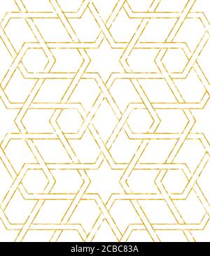 Seamless symmetrical abstract vector background in arabian style made of geometric shapes. Stock Vector