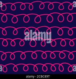 vector seamless pattern with abstract curls on a blue background Stock ...