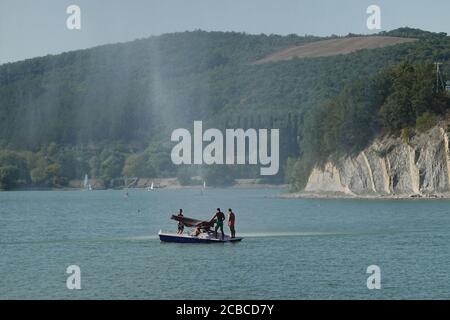 Lake Abrau, Abrau-Durso krasnodar krai Stock Photo