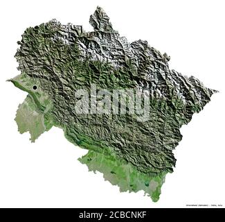 Shape Of Uttarakhand, State Of India, With Its Capital Isolated On ...