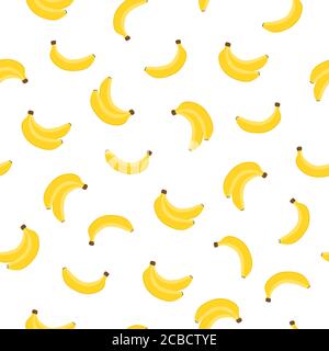 Tropical fruit background. Banana background Vector illustration. Stock Vector