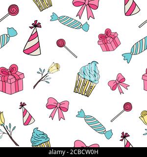 Celebration pattern. Party seamless pattern Vector illustration. Stock Vector