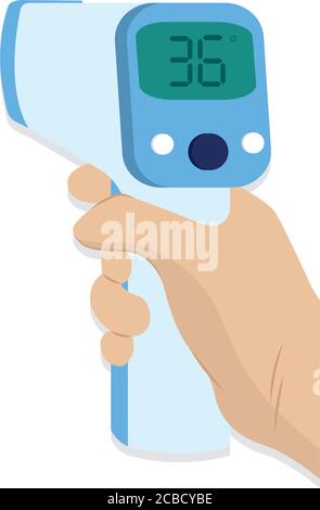 Infrared thermometer icon Stock Vector