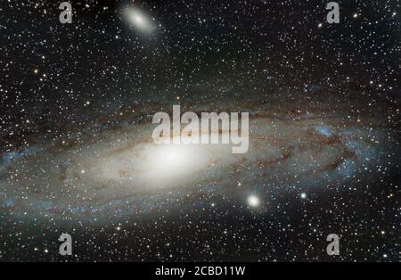 The Andromeda Galaxy, also known as Messier 31, M31, or NGC 224, is a Stock Photo