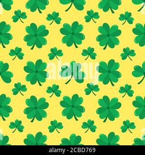 clover seamless pattern vector illustration background Stock Vector