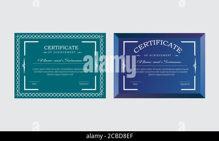 Multipurpose Professional Business Certificate Template Design. Appreciation for Achievement Stock Vector