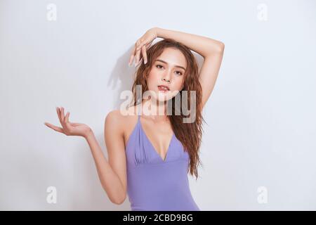 Fashion photo of young magnificent woman. Stock Photo