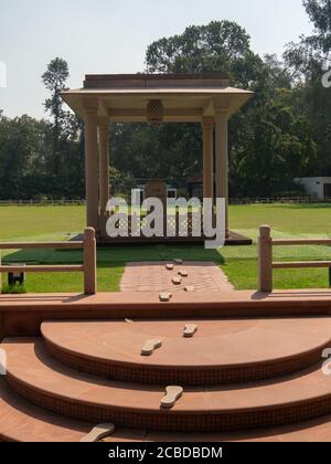 DELHI, INDIA - MARCH 15, 2019: the site of the assassination of gandhi Stock Photo