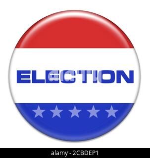 Vote Election Button Stock Photo