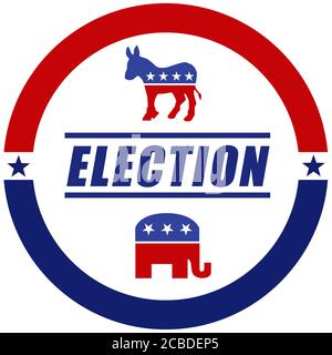 Election Button Stock Photo