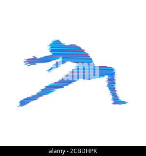 Gymnast. Man is posing and dancing. Sport symbol. Design element. Vector illustration. Stock Vector