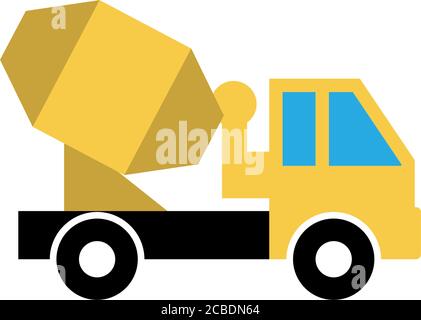 Cement truck icon design template vector isolated Stock Vector