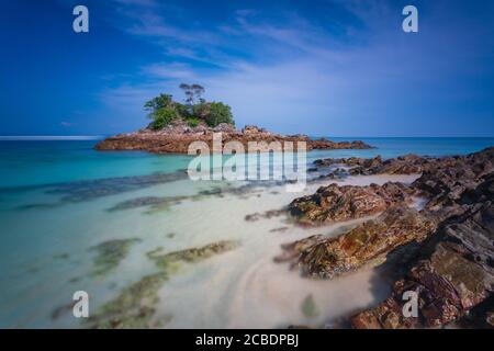 The mystical view of Pulau Kapas (Kapas Island) in Terengganu, Malaysia. Stock Photo