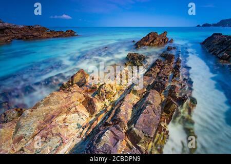 The mystical view of Pulau Kapas (Kapas Island) in Terengganu, Malaysia. Stock Photo