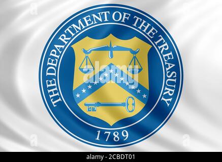 Department of the Treasury icon logo Stock Photo