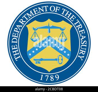 Department of the Treasury logo icon Stock Photo