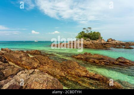 The mystical view of Pulau Kapas (Kapas Island) in Terengganu, Malaysia. Stock Photo