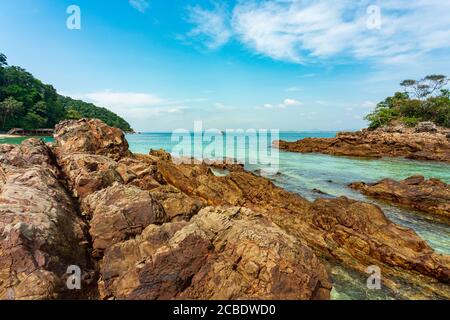 The mystical view of Pulau Kapas (Kapas Island) in Terengganu, Malaysia. Stock Photo