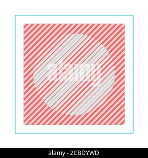 Illustration of a frame with red stripes isolated on a white background Stock Photo
