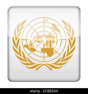 United Nations UN logo Stock Photo