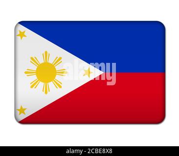 Philippines flag button icon Stock Photo