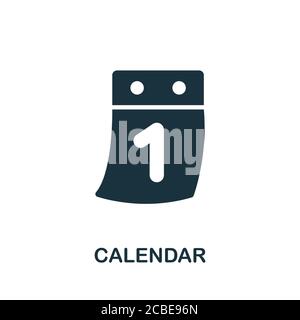 Calendar icon. Simple element from time management collection. Creative Calendar icon for web design, templates, infographics and more Stock Vector