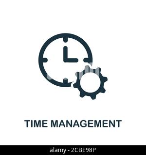 Time Log icon. Monochrome simple Time Management icon for templates ...