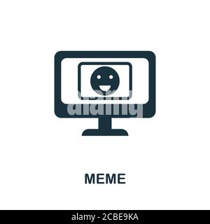 Meme icon. Simple element from social media collection. Creative Meme icon for web design, templates, infographics and more Stock Vector