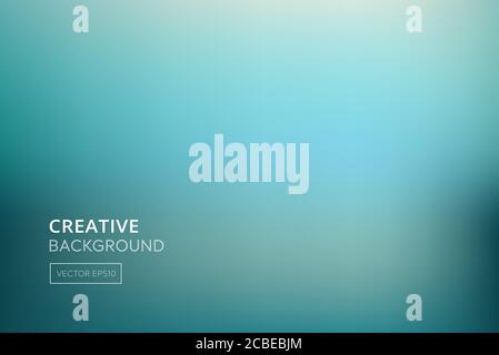 Bright gradient abstract sea green turquoise background Stock Vector