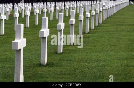 American  Cemetery at Aisne-Marne France. American war graves. Stock Photo