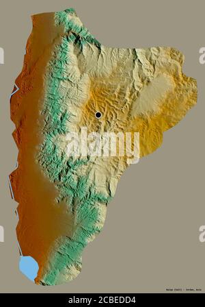 Shape of Balqa, province of Jordan, with its capital isolated on a ...