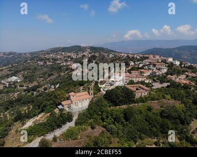 Prignano Cilento, Cilento National Park, Salerno, Italy - aerial view Stock Photo