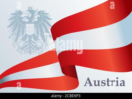 Flag of Austria, Declaration of Neutrality, Austria Independence Day, 26 October. Bright, colorful vector illustration Stock Vector