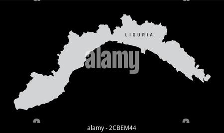 Liguria region map Stock Vector