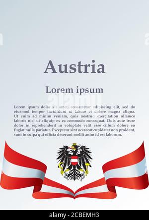 Flag of Austria, Declaration of Neutrality, Austria Independence Day, 26 October. Bright, colorful vector illustration Stock Vector