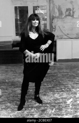 Caroline Munro, surprises me with a series of wonderful, spontaneous   modelling poses aided by the atmospheric  surroundings of the Ladywell Tavern,  which was at the start of a large  restoration project at the time. Stock Photo