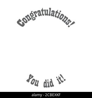 Congratulatory Illustration For Graduation From Educational Institutions Stock Vector