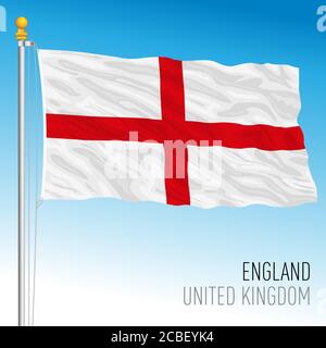 England official regional flag, United Kingdom, vector illustration Stock Vector