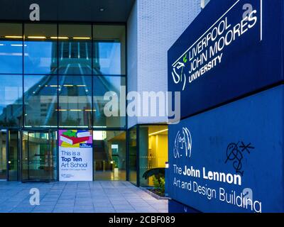 The John Lennon Art and Design Building at Liverpool John Moores University. Opened 2008, designed by Rick Mather Architects. Stock Photo