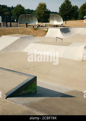 Empty Skatepark - Reigate Priory Park Skatepark in Reigate Surrey England UK 2020 Stock Photo