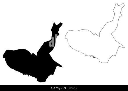 Maracay City (Bolivarian Republic of Venezuela, Aragua State) map vector illustration, scribble sketch City of Maracay map Stock Vector