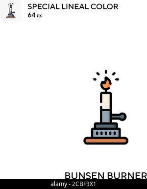 Bunsen burner Simple vector icon. Bunsen burner icons for your business project Stock Vector