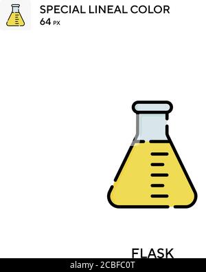 Flask Simple vector icon. Flask icons for your business project Stock Vector