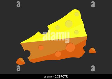 Cheese icon - vector illustration Stock Vector