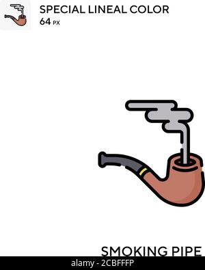 Smoking pipe Simple vector icon. Smoking pipe icons for your business project Stock Vector